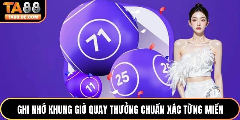 Ghi nhớ khung giờ quay thưởng chuẩn xác từng miền
